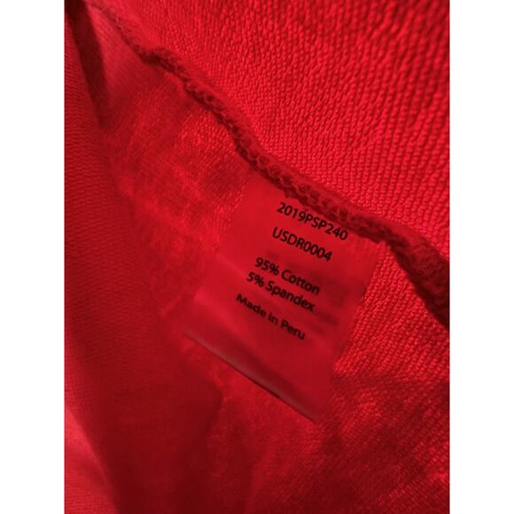 Universal Standard Misa Tie Sweatshirt Dress Red Peruvian Cotton Plus Size 26 28 - Picture 7 of 9